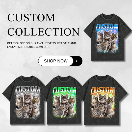 Custom Comfort Colors Vintage Bootleg Pet Shirt | Personalized Pet Photo + Name | Custom Dog Portrait Cat Shirt | 90's Style Custom T Shirts