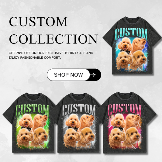 Custom Comfort Colors Pet Shirt | Vintage Bootleg 90's Tee | Pet Photo + Name | Custom Dog Portrait & Cat Shirt | Personalized Shirt for Pet Lovers