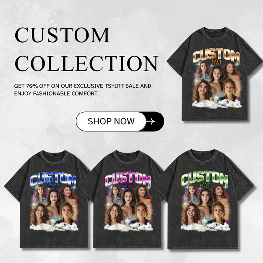 Custom Comfort Colors Bootleg Graphic T-Shirt, Retro 90s Personalized Design Bootleg Rap T Shirt, Custom Photo Tee, Insert Your Design Here
