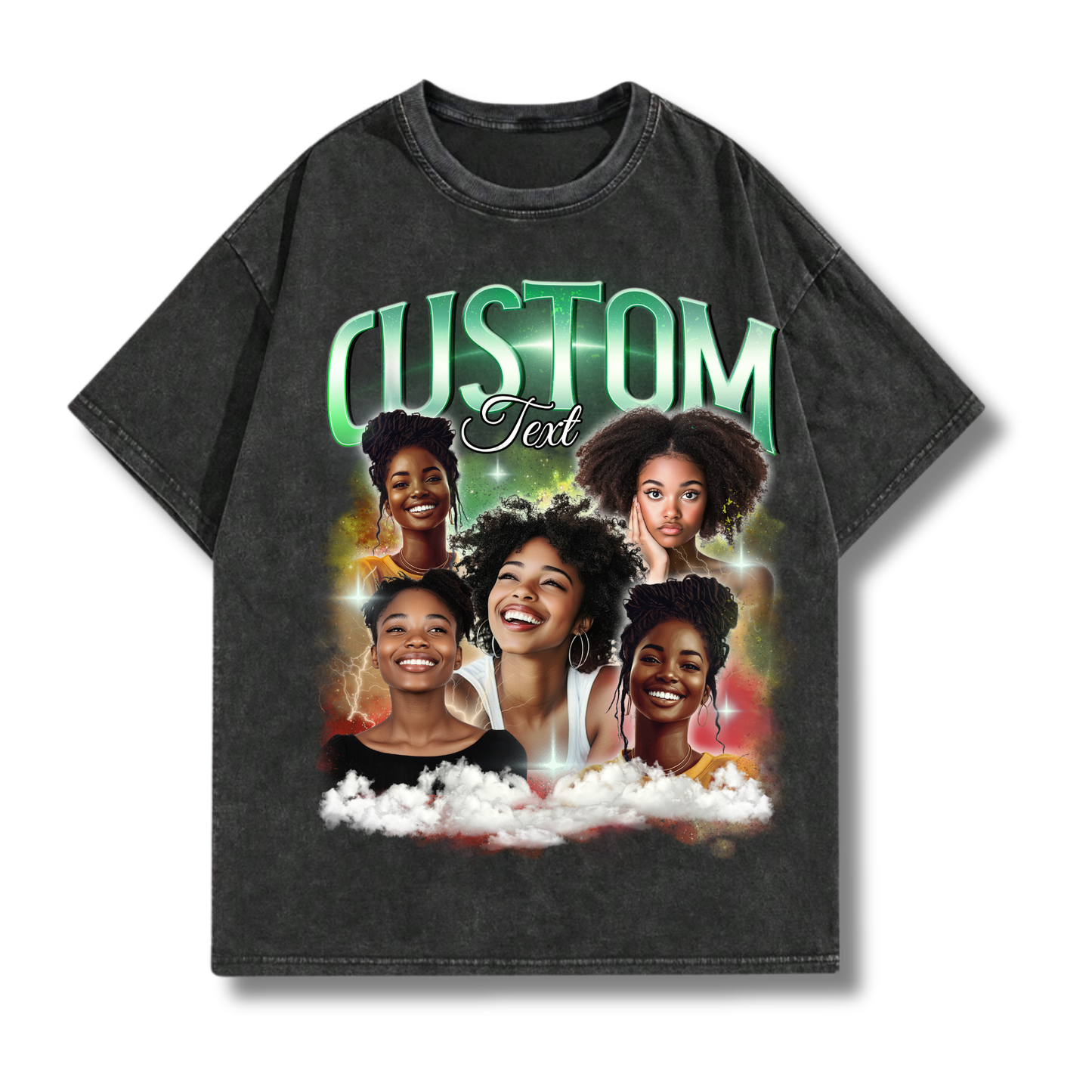 Custom Comfort Colors Bootleg Graphic T-Shirt, Retro 90s Personalized Design Bootleg Rap T Shirt, Custom Photo Tee, Insert Your Design Here